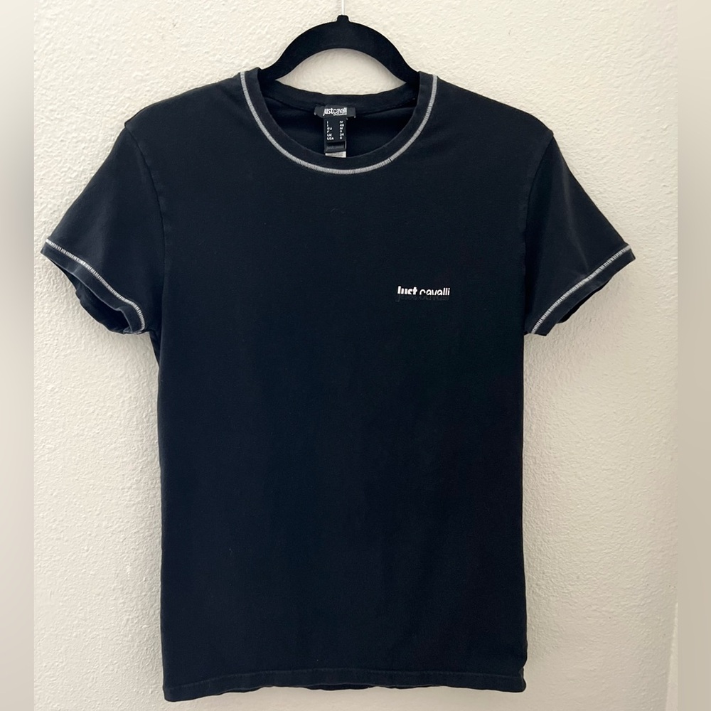 Just Cavalli Black T-Shirt with logo size S